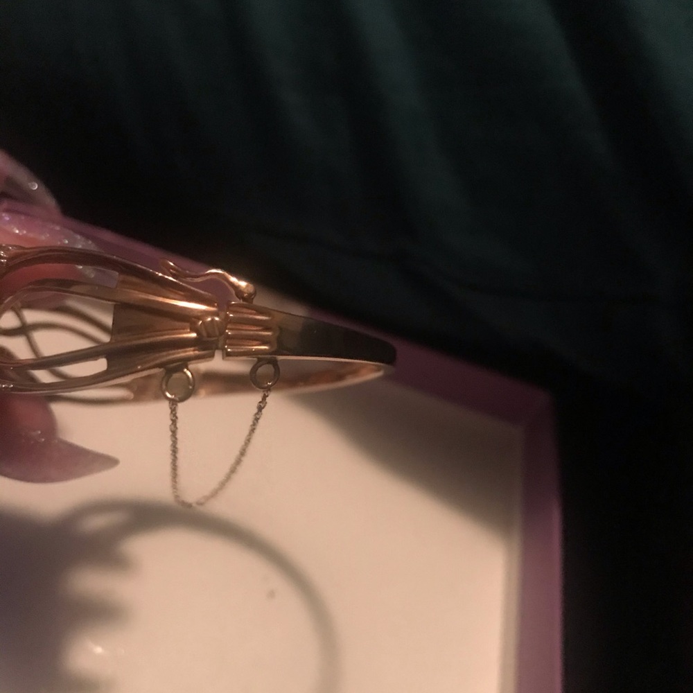 10kt yellow gold bracelet with chain protection - Picture 5 of 5